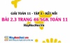 Bài 2.3 SGK Toán 11 tập 1 Kết nối tri thức
